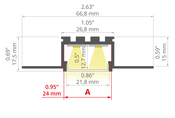 LED Unterputzprofil KOZUS-BD